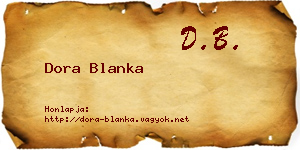 Dora Blanka névjegykártya